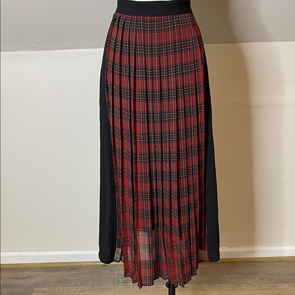 Moussy Red and Black Plaid Maxi Skirt - Picture 5 of 11